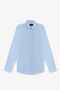 Slim Fit Linen Cotton Light Blue Summer Shirt - 5