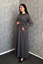 Women's Collar Snap Belted Dress 7586 - 3