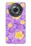 Realme 11 Pro / 11 Pro Plus Compatible Purple Yellow Flower Pattern Transparent Phone Case