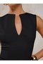 Women's Crop Blouse V-Neck Low-Cut Detailed Modern Design - 5