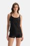Siyah Siyah Tankini Üst - 4