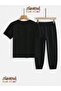 Mama Printed Top and Bottom Tracksuits/T-Shirt Two-Piece Children's Set (Pocketed Trackpants) - 2