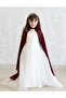 Children's Burgundy Bindall Kaftan Dress with Cape (Dress Does Not Include Cape) - 2
