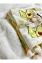 Pack of 2 Avocado Patterned Pompom Kitchen Towels |   Cotton Decorative Hand & Drying Towel - 4