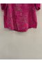 Women's Fuchsia Italian Line and Floral Patterned Fakir Sleeve Buttoned Judge Collar Blouse 40 - 44 Size - 4