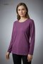 Women's Violet Column Flower Pattern Collar and Sleeves Embroidered, Stoned Mother Combed Cotton Blouse