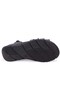 Dza07-600016 Black Daily Orthopedic Leather Women's Sandals - 4