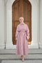 Women's Stripe Detail Waist Tie Dress Pink - 4