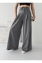 High Waist Wide Leg Lace-Up Pleated Palazzo Trousers