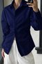 Women's Side Gathered Waist-Fitted Trendy Long Shirt New Season - 2