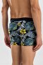 Men's Patterned Lycra Cotton Patterned Boxer 1418 Leaf Pattern - 3