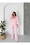 SATIN SHAL COLLAR DOUBLE SET BLAZER - 4