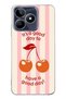 Realme C53 Compatible Cherry Pattern Transparent Phone Case