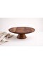 Wooden Brown Natural Acacia Cake Stand 28 cm Presentation Plate Cake Serving Plate - 3