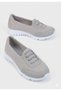 Women's Stone Gray White Memory Orthopedic Comfortable Walking Daily Cloth Mother Hajj Umrah Lightweight Sports Shoes - 4