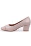 Dza07-725541 Beige 6 cm Thick Heeled Classic Women's Shoes - 4