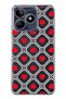 Realme C53 Compatible Retro Red Heart Pattern Transparent Phone Case