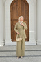 Women's Double Belted Jacket Suit Water Green - 5