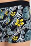 Men's Patterned Lycra Cotton Patterned Boxer 1418 Leaf Pattern - 4