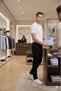 Men's Pants with Elastic Waist, Lycra Jogger with Zipper - 2