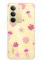 Realme C75 Compatible Pink Sea Theme Patterned Transparent Phone Case