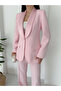 SATIN SHAL COLLAR DOUBLE SET BLAZER - 5