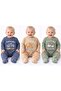 Baby Boy 3-Piece Romper Set – 100% Cotton Romper with Snap-On Booties 128067 - 4