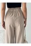 High Waist Wide Leg Lace-Up Pleated Palazzo Trousers - 8