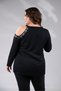 Women's Plus Size Shoulder-Stone Blouse Black - 4