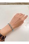 Blue Stone Zircon Detailed Gold Color Women's Bracelet – Elegant & Sparkling Design - 2