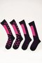 Gogg Knee-High Towel Sole Star Pattern Set of 2 Children's Ski Socks - 3