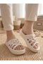 Women's Knitted Banded Stone Detailed Ultra Trendy Stylish Summer Slippers - 2