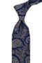 Sanpaolo Style Shawl Pattern Italian Navy Blue Silk Tie Ik2354 - 3