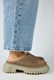Bianca Women's Leather Genuine Leather Flat Sabo Mink Slippers