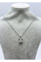 Steel Silver Stone Design Necklace - 25Ctr424 - 2