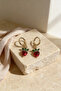 Women's Strawberry Stone Gold Earrings