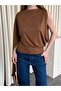 Brown Single Sleeve Detailed Blouse - 103307 - 2