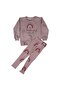 Girl's Dusty Rose Wonderful Written Rainbow Ribbed Tights 2 Piece Set