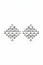 Women's Tile Pattern Rectangular Earrings - 5