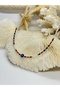 White Afghan Necklace with Nazar Beads - 5