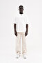Men's Effect Washed Baggy Jean Trousers Stone - 5