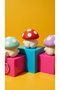 Cute Mushroom Figure Fidget Toy Keychain, Clicker Stress Relief - 3