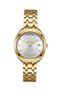 Women's Gold Metal Cord White Dial Day Date Calendar Wrist Watch 2 Years Warranty
