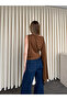 Brown Single Sleeve Detailed Blouse - 103307 - 5