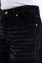 Men's Suede Finish Baggy Jean Trousers Black - 5