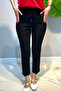 Side Pocket Ribbed Stitching Detail Trousers 153 Black - 4