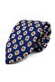 Lucano Style Navy Blue Motif Pattern Italian Silk Tie İk2372 - 5
