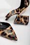 Tonia Leopard Patent Leather Heeled Women's Shoes - 4