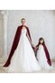 Adult+Kids Burgundy Color Kaftan Bindalli Cape over Dress - 3