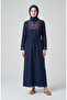 Şile Long Sleeve Dress 6550-02 Navy Blue - 2